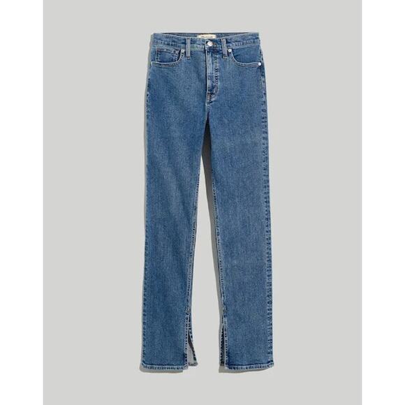 Madewell NWT Mid-Rise Stovepipe Jeans in Knowland Wash Slit-Hem Edition Size‎ 24 - Picture 1 of 6